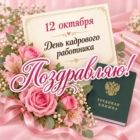 Открытка «Поздравляю с днём кадрового работника» — День кадрового работника в России