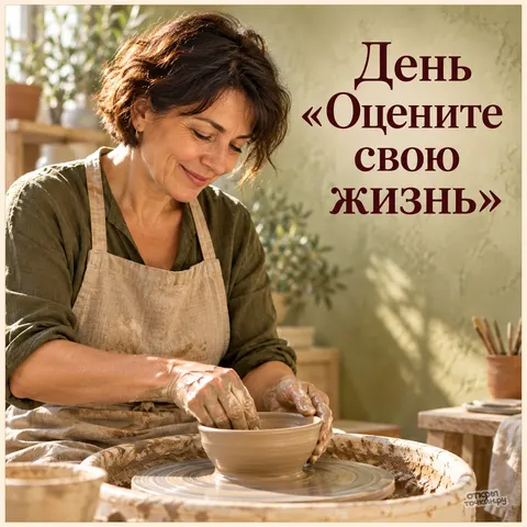 Открытка «Оцените жизнь в гончарной мастерской 3» — День «Оцените свою жизнь»