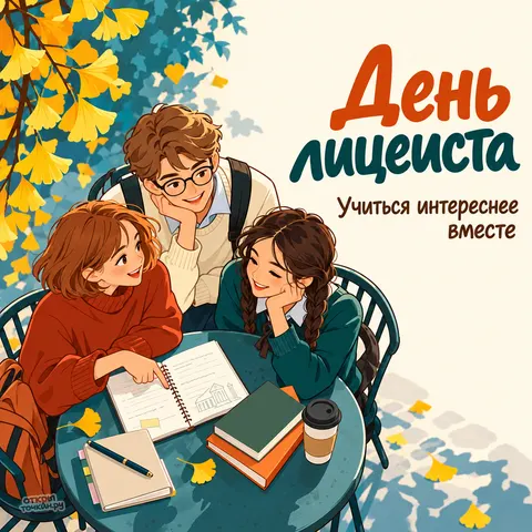 Открытка «Лицеисты вместе за круглым столом 3»