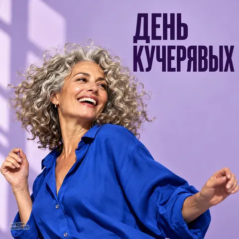 Открытка «День кучерявых танец серебряных кудрей 3»