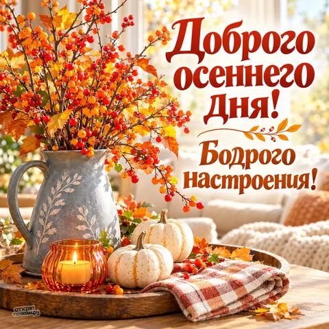 Открытка «Доброго осеннего дня» — Хорошего дня