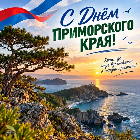 Открытка «День Приморского края, душевное поздравление»