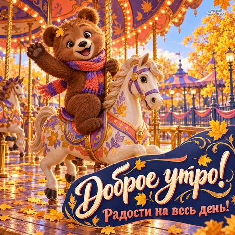 Открытка «Доброе утро, радости на весь день»