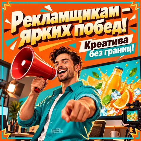 Открытка «День рекламщика, мастер громких идей» — День работников рекламы