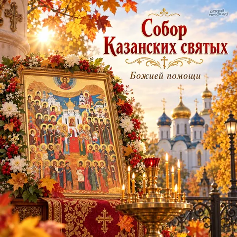 Открытка «Собор Казанских святых, Божией помощи»